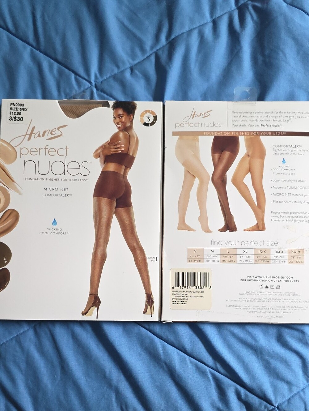 Hanes Perfect Nudes Sheer Tights - Brown 5x/6x 2 Pair